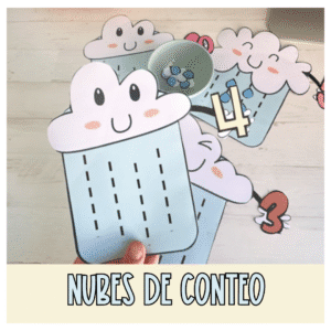 Nubes de conteo – Actividad de motricidad fina y numeración
