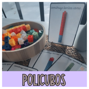 Tarjetas de Policubos: Composición, Cálculo y Retos Manipulativos (0-10)