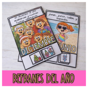 Rimas de los meses del año con pictogramas